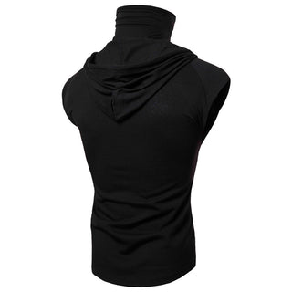 Mens Mask Button Sports Vest Hooded - Phosgene