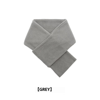 Autumn And Winter Warm Scarf Fashion Simple Solid Color Men's Polar Fleece - Phosgene