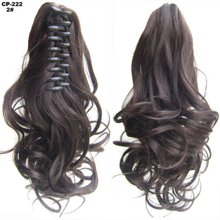 Long Wave Ponytail Wrap Around Ponytail Clip In Hair Headwear Gray Hairpiece Natural Extensions - Phosgene