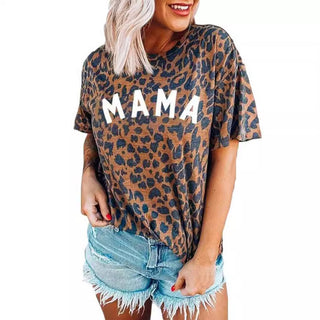 Round Neck Pullover Print Digital Short-sleeved T-shirt - Phosgene