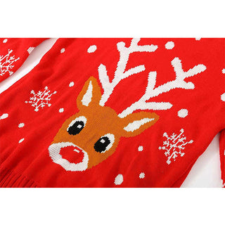 Christmas Reindeer Jacquard Knitted Sweater - Phosgene