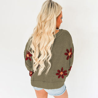 Fashion Floral Pullover Women - Phosgene