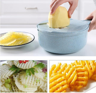 8 In 1 Mandoline Slicer Vegetable Slicer Potato Peeler Carrot Onion Grater With Strainer Vegetable Cutter Kitchen Accessories - Phosgene