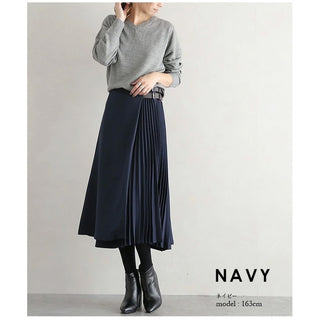 Autumn And Winter Design Sense Niche Pleated Skirt For Women - Phosgene