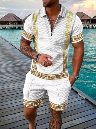 Men's Summer New Polo Shirt Suit Plus Size Fashion Phosgene