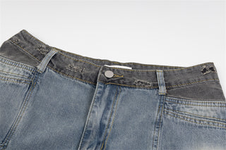 Distressed Washed Jeans Men And Women Phosgene