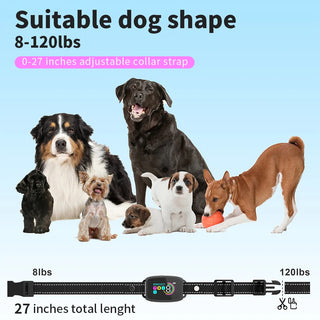 Smart Automatic Anti Barking Dog Collar Rechargeable Bark Stopper Stop Barking HD Digital Display IP67 Waterproof Collar For Dogs Pet Products - Phosgene