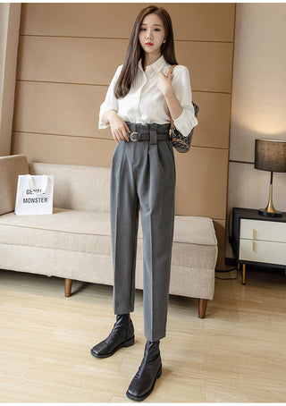 Women's Straight Leg Harlan Pants, New Autumn Outfit, Loose Fitting Suit Pants Phosgene