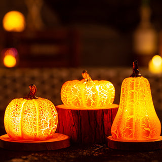 New Halloween Pumpkin Lantern Simulation Pumpkin LED Candle Lamp Resin Luminous Pumpkin - Phosgene