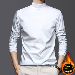 Warm Mercerized Cotton Men's Half-high Collar Bottoming Shirt Phosgene