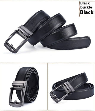 Men's Leather Belt Automatic Buckle Two-layer Cowhide - Phosgene