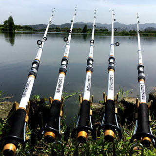 2.1M -3.6M Carp Fishing Rod Feeder Hard FRP Carbon Fiber Telescopic Fishing Rod Fishing Pole - Phosgene