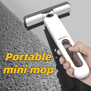 New Portable Self-NSqueeze Mini Mop, Lazy Hand Wash-Free Strong Absorbent Mop Multifunction Portable Squeeze Cleaning Mop Desk Window Glass Cleaner Kitchen Car Sponge Cleaning Mop Home Cleaning Tools - Phosgene