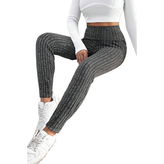 Women's Casual All-match Solid Color High Waist Tight Leggings - Phosgene