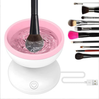 Electric Makeup Brush Cleaner Machine Portable Automatic USB Cosmetic Brush Cleaner Tools For All Size Beauty Makeup Brushes Set - Phosgene