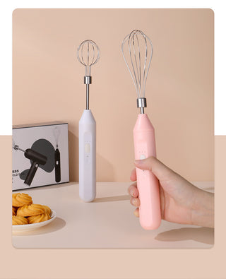 Hand-held Electric Whisk Household Baking Cake Egg White Whisk Small Straight Handle Whisk Wireless Whisk Phosgene