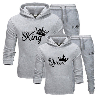 Sports Suit King Or Queen Printed Couple 2-piece Set Phosgene