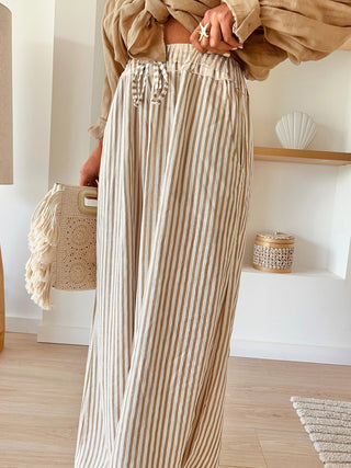 Fashion Striped Drawstring Casual Pants For Women Phosgene