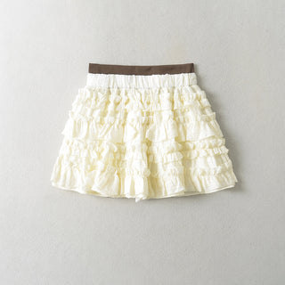 New Women's American Cream Stitching Secret Exam Skirt - Phosgene