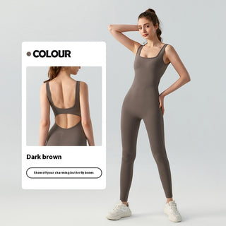 Women's Fashion Nude Feel Yoga Jumpsuit - Phosgene