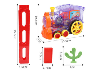 Domino Train Toys Baby Toys Car Puzzle Automatic Release Licensing Electric Building Blocks Train Toy - Phosgene