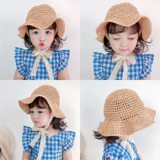 Kids Sunscreen Lace Lace Breathable Bucket Hat - Phosgene