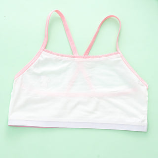 Primary School Students Development Period Girls Bra Sports Children's Underwear Vest - Phosgene