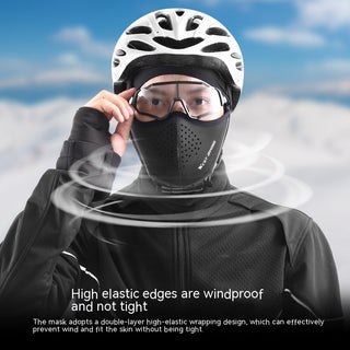 Winter Magnetic Cycling Mask Men's Ski Face Care Cold-proof Headgear Motorcycle Windproof Fleece Warm Helmet - Phosgene