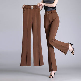 Women's High Waist Casual Wide And Long Cropped Pants - Phosgene