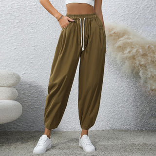 Women's Drawstring Pocket Fashion Loose Casual Pants - Phosgene