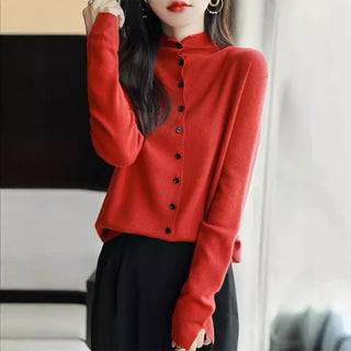 Women's Autumn Long Sleeve Thin Sweater Coat Cardigan - Phosgene