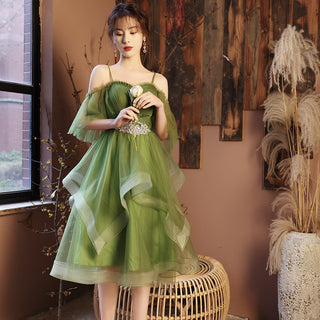 Green Wedding Dress Guzheng Art Examination Solo - Phosgene