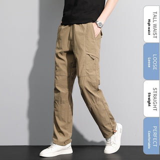 Thin Overalls Men's Casual Loose Ultrathin Khaki Straight - Phosgene