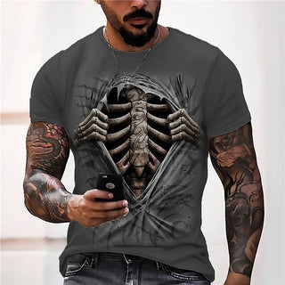 Summer New 3D Printing Fashion Boys' Short Sleeve T-shirt Phosgene