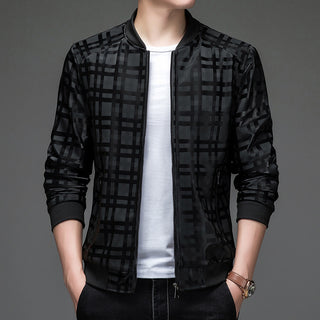 Baseball Collar Leather Coat Spring And Autumn Men - Phosgene