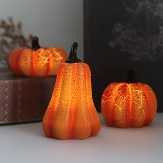 New Halloween Pumpkin Lantern Simulation Pumpkin LED Candle Lamp Resin Luminous Pumpkin - Phosgene