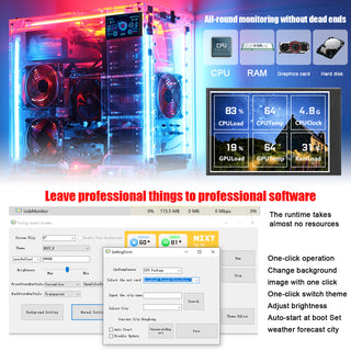 3.5-inch Computer Small Secondary Screen IPS Full View USB Chassis Monitor Date Display - Phosgene