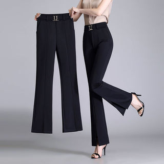 Women's High Waist Casual Wide And Long Cropped Pants - Phosgene