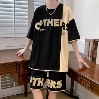 Men's Fashion Casual Short Sleeve T-shirt Shorts Set Phosgene