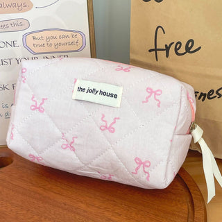 Ribbon Bow Makeup Bag For Students Korean Edition - Phosgene