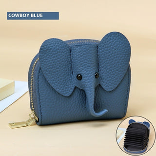 Leather Organ Card Holder Bags Creative Elephant Zipper Wallet Fashion Bag Phosgene