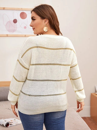 Large Size Sweater, Thin Knit Sweater For Women - Phosgene