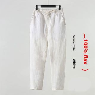 Cotton Linen Cropped Men's Casual Pants Style Phosgene