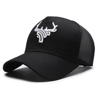 Deer Head Rear Mesh Tall Crown Baseball Cap Men's Summer Breathable - Phosgene