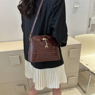 Women's Fashion Casual Large Capacity Solid Color Crossbody Bag - Phosgene