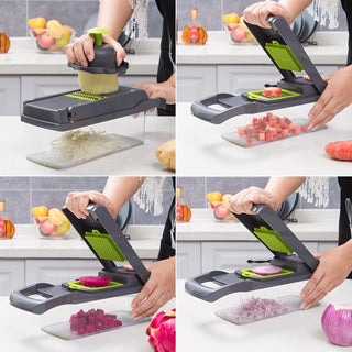 12 In 1 Manual Vegetable Chopper Kitchen Gadgets Food Chopper Onion Cutter Vegetable Slicer - Phosgene