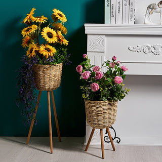 Floor - standing flowerpot straw furniture - Phosgene