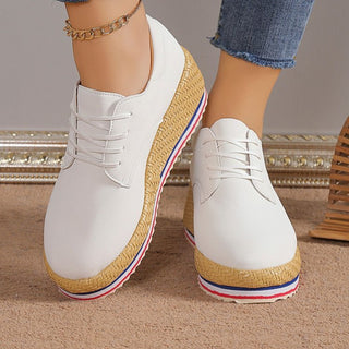 Women's Lace-up Wedge Braided Shoes - Phosgene