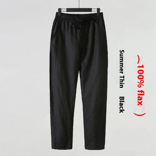 Cotton Linen Cropped Men's Casual Pants Style Phosgene