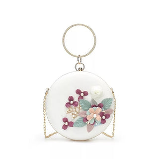 Cross-border Flower Dinner Stylish Round Banquet Handbag - Phosgene